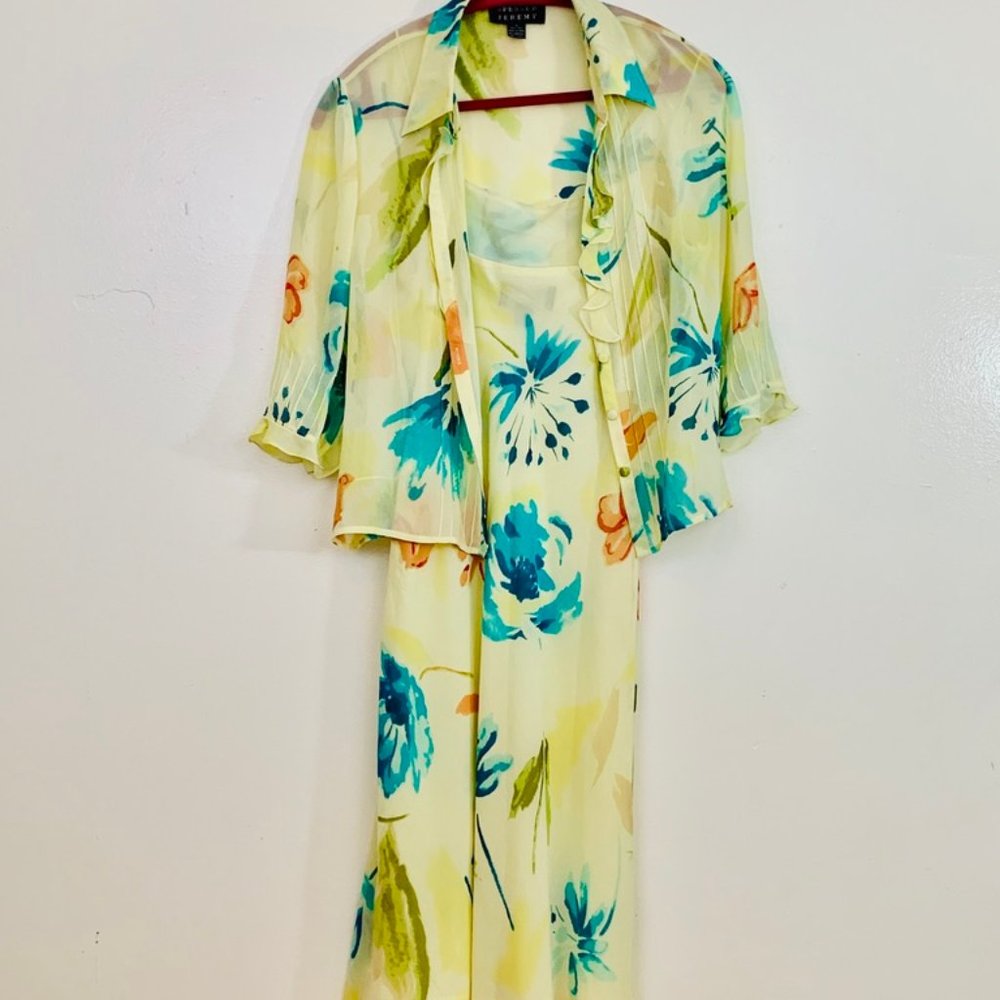 Spenser Jeremy Floral Dress Jacket 100% Silk
